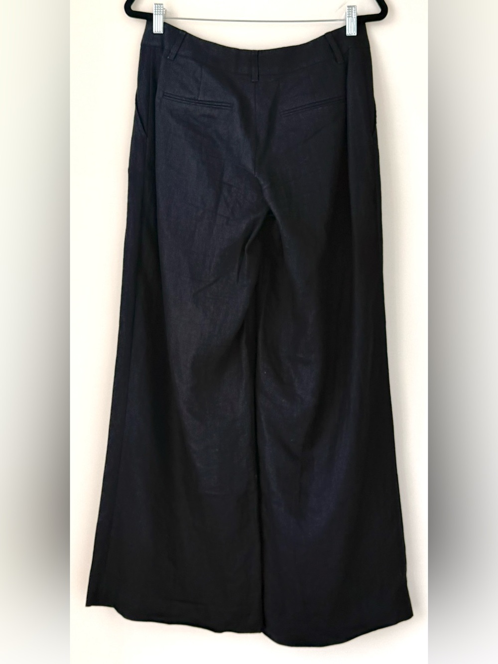 NWOT Reformation Wide Leg Black Linen Asher Pants Pockets Co-ord Top Avail. Sz 2 - Picture 7 of 11